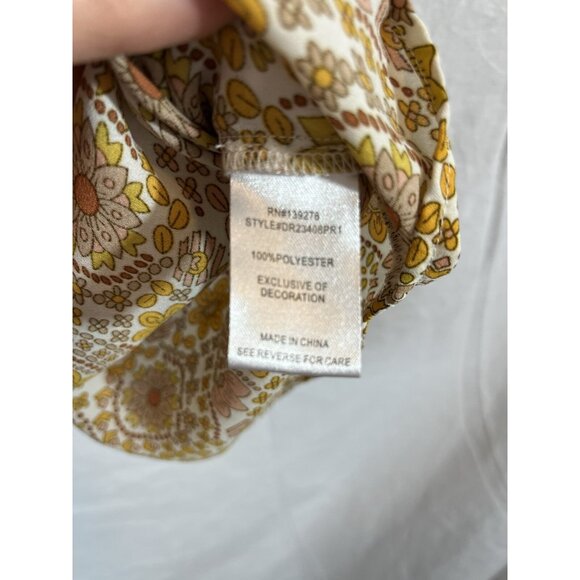 DR2 Large Yellow Gold Floral Tunic Blouse - Picture 3 of 7